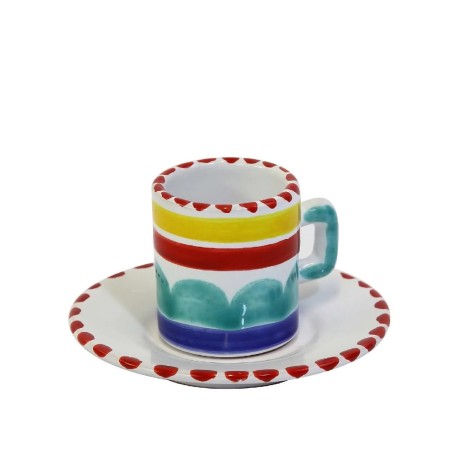 Tazzina caffè Piattino Alicudi Ceramiche De Simone Tazzina caffè Piattino Alicudi Ceramiche De Simone